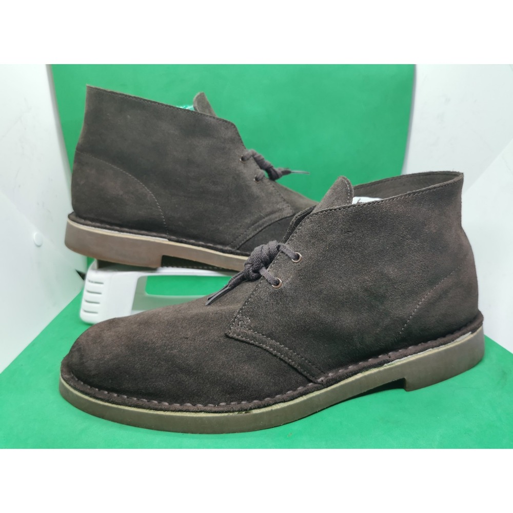 Clarks Bushacre 2 Chukka Brown Suede Leather Chukka Boots Lace Up Men Size 13 M